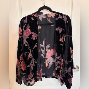 Velvet flocked light jacket/blouse